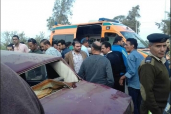  إصابة ٣ أشخاص في حادث مروع أمام قرية العدوة بههيا
