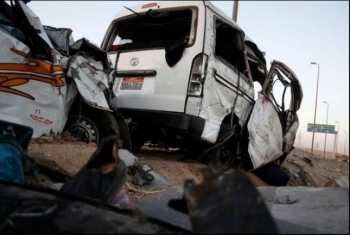  مقتل 3 سائقين وإصابة 16 عاملا إثر تصادم 3 سيارات ببلبيس