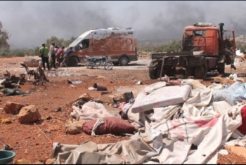  3 قتلى في قصف روسي على مخيم للنازحين شمالي سوريا