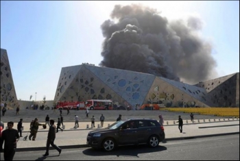  اندلاع حريق فى مركز الشيخ جابر الثقافى بالكويت