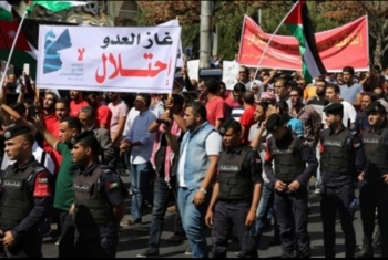  آلاف المتظاهرين في عمّان رفضًا لاتفاقية الغاز مع إسرائيل