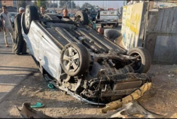  بينهم 6 أطفال.. إصابة 9 أشخاص في حادث انقلاب سيارة بالزقازيق