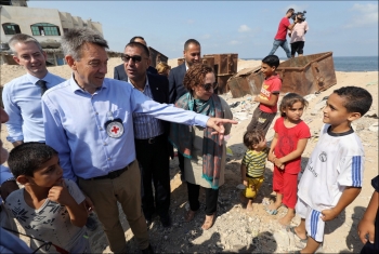  رئيس الصليب الأحمر الدولي: الوضع الانساني في قطاع غزة 