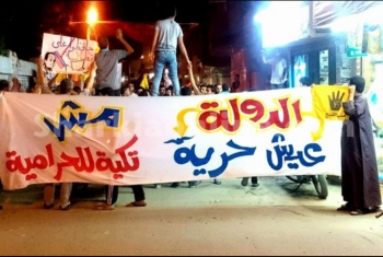  ثوار منيا القمح ينتفضون بمسيرة ليلية  للتنديد بخراب الانقلاب