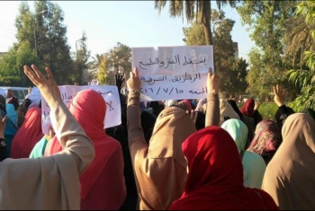  مسيرة لثوار الزقازيق على الطريق الواصل لمدينة ميت غمر