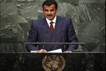  أمير قطر ينتقد الأمم المتحدة ويدعو لرفع حصار غزة وإنهاء 