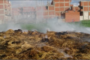  الزقازيق.. حريق بمخزن قش أرز بقرية شنبارة الميمونة (صور)