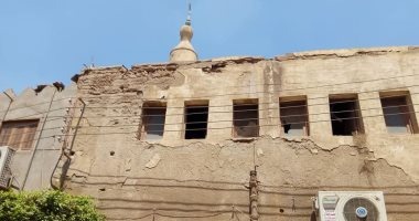  بالصور| مسجد أبو غياتى مهدد بالانهيار في الحلوات بالإبراهيمية