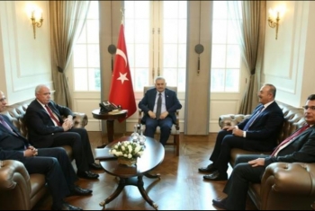  يلدريم يستقبل وزير خارجية فلسطين في أنقرة