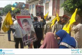 أهالي قرية الرئيس مرسي يدشنون تظاهرات 