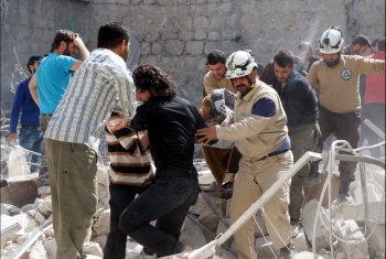  بالصور..مقتل 5 مدنيين في قصف للنظام السوري على حلب