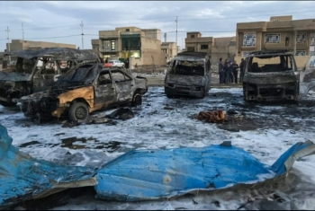  مقتل 45 شخصا في تفجير استهدف معارض للسيارات ببغداد