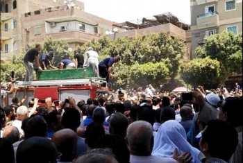  أهالي الحسينية يشيعون جنازة المجند أحمد علي