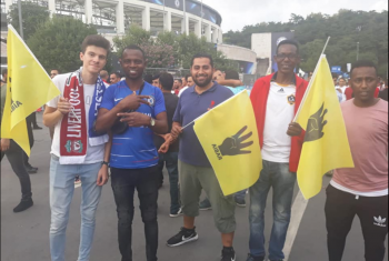  شاهد| شارات رابعة حاضرة بقوة قبل مباراة السوبر الأوروبي