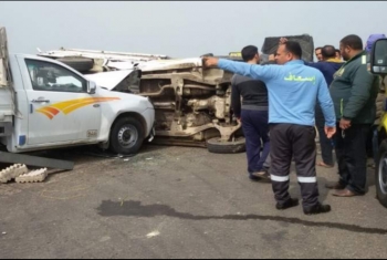  إصابة 10 عمال في حادث سير بالعاشر من رمضان