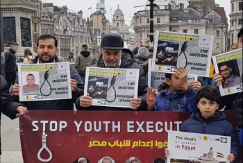  بالصور.. الجالية المصرية ببريطانيا ينددون بجرائم الإعدامات ضد الأبرياء