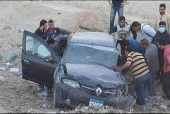  كفر صقر.. إصابة 4 أشخاص في انقلاب سيارة بترعة