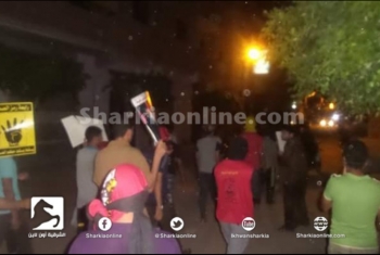  مسيرة شبابية بأبوحماد تستنكر اأحكام العسكر الجائرة بحق الرئيس مرسي