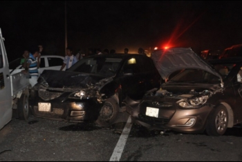  إصابة 8 مواطنين في تصادم 3 سيارات بالصالحية الجديدة