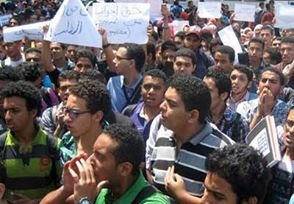  تظاهرات حاشدة لطلاب الثانوية العامة ضد تعليم الانقلاب